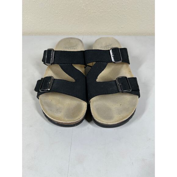 Dansko Womens DAYNA Black Suede Strappy Sandals Sz 40  /US 9.5 10 - Picture 1 of 6